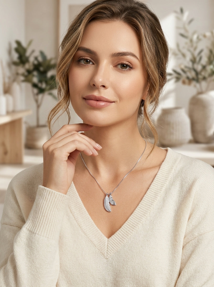 Aurebrisa Celestial Leaf Necklace